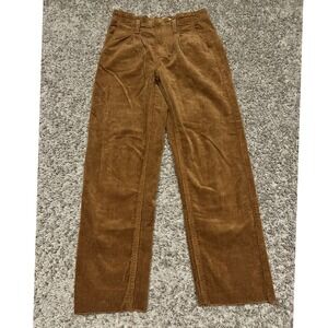 SO Mom Jean Corduroy High Rise Brown Wide‎ Leg Cropped Pants 3/26W